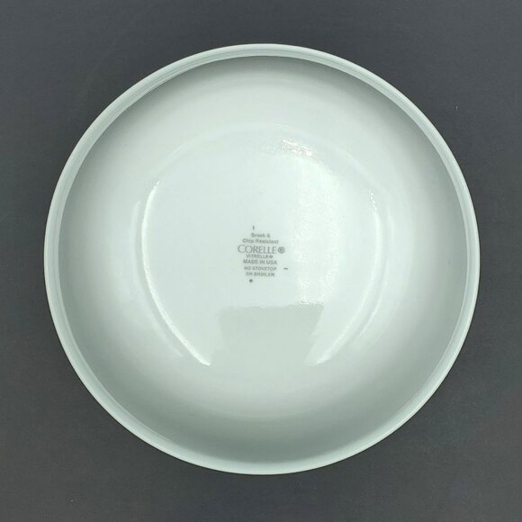 Corelle Gray Band Vegetable Serving Bowl Apricot Grove Ribbon Bouquet Bowl - Picture 5 of 6